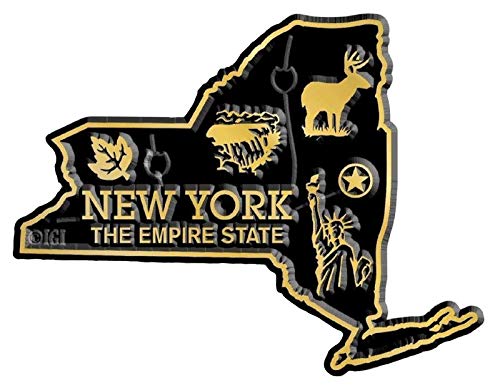 New York State Map Fridge Magnet
