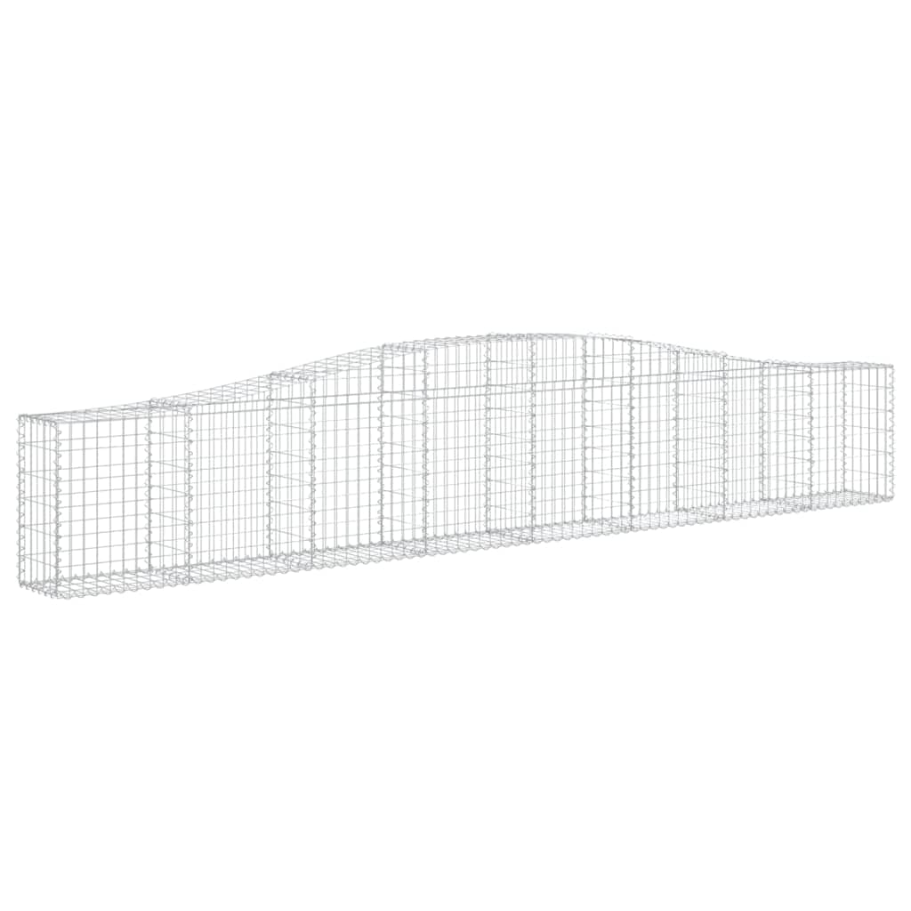 Cesti Gabbioni Ad Arco 2 Pezzi 400x30x60/80 cm Ferro Zincato