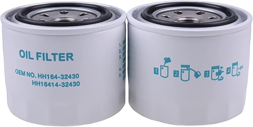 LSSOCH 2 filtros de aceite HH164-32430 17321-32430 122-0185 compatibles con Kubota L M KH KX RTV modelos L2800 L2850 L2900 L2950 L3000 L3010 L3130