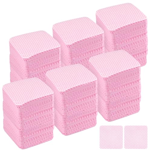 1200 Pezzi Senza Pelucchi Pad Unghie, Senza Pelucchi per Unghie, Unghie Rimozione Pulizia Pads, Pads Unghie, Lint Free Wipes, Pad per Unghie, Salviette per Unghie per Rimuovere Smalto e Gel (Rosa)