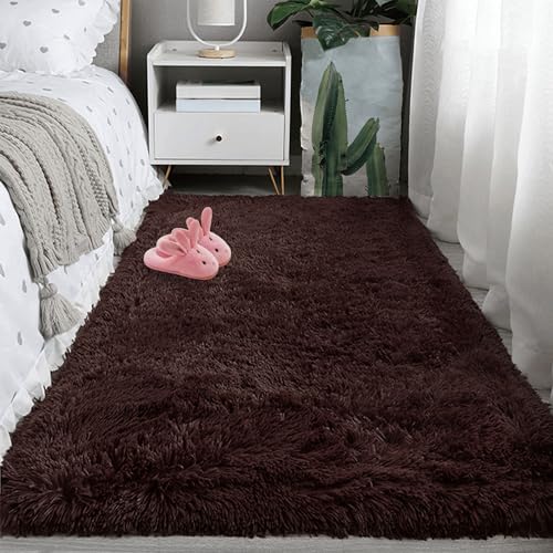 Moquette chambretapis antidérapant 380x390 tapis chambre moderne et moelleux brun - 2