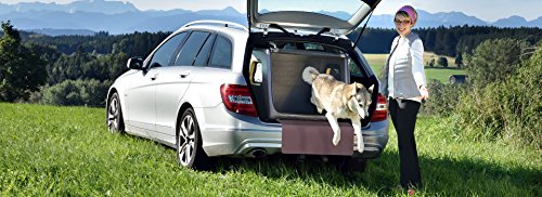 Tami - Hundetransportbox aufblasbar Tragebox Transportbox Hundebox Reisebox Autotransportbox Kofferraumbox Gitterbox Käfig Hund Box Dogbox Inflatable inkl. Dog-Vital Bio-Hundekeks (M)
