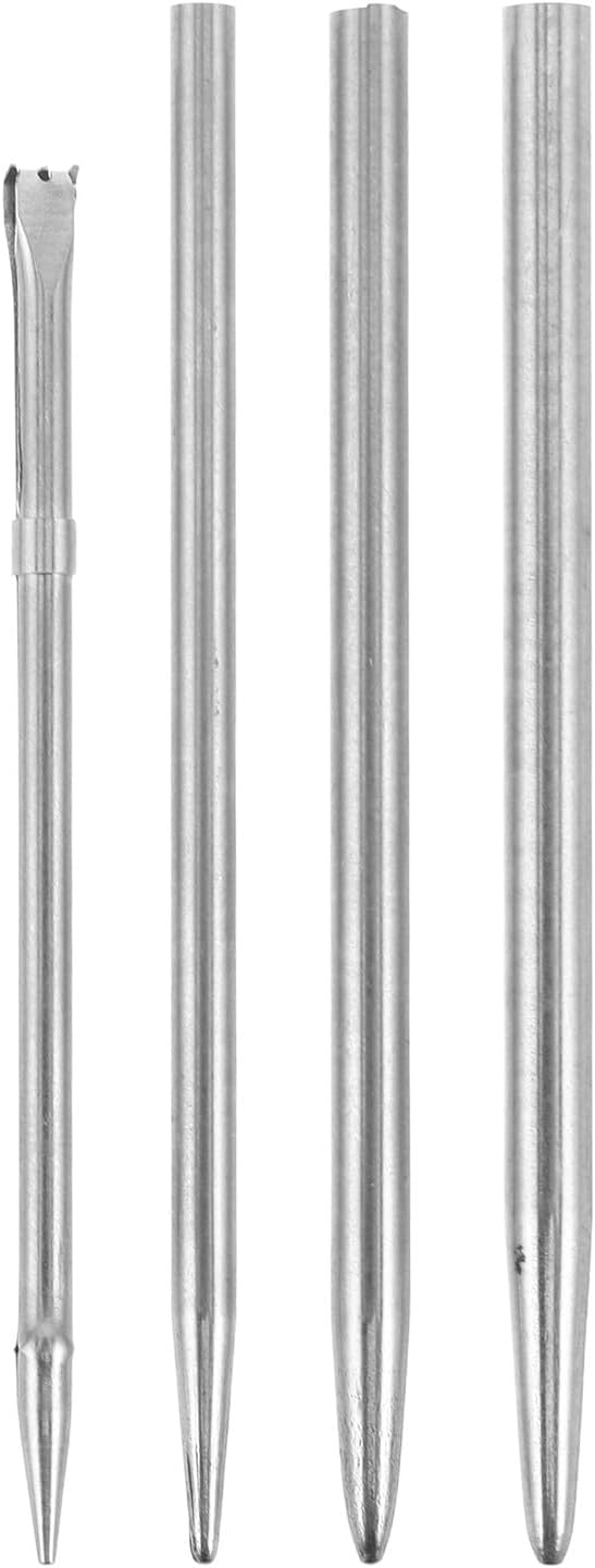 VINTORKY 4pcs Shoelace Threading Needle for Boots - Stainless Steel Sewing Tool - 2.5/3/3.5mm Lacing Needle for Leatherwork, Skate Shoes, and Dress Shoes
