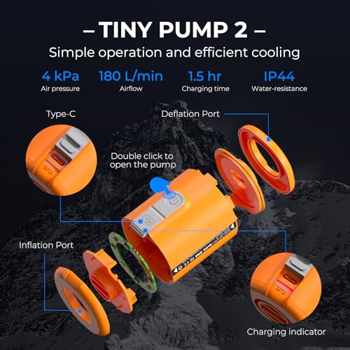 image for FLEXTAILGEAR Portable Air Pump - Tiny Pump 2, Electric Air Pump for In