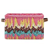 Ice Cream Rectangular Storage Basket Organizer Bin Shelf Baskets For Clothes Gifts For Home Office Dorm
