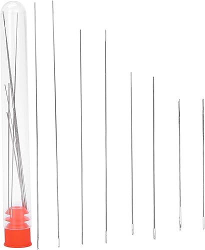 Miniatura 9 de 8 agujas de cuentas, collar de apertura media, roscado de herrero, agujas de semillas finas para rebordear, herramientas de bordado de costura, 8 uds