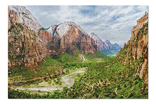 Zion National Park, Utah - Angel's Landing Trail 9000376 (Premium 1000 Piece Jigsaw Puzzle for Adults, 19x27, Made in USA!)