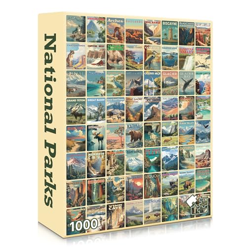 National Parks (#9) – 1000 Piece Jigsaw Puzzle for Adults | Premium European Blue Board | Satin Low-Glare Finish | Ribbon Cut | Bonus Poster | Display-Worthy Box | Printed in USA | Final Piece Puzzles