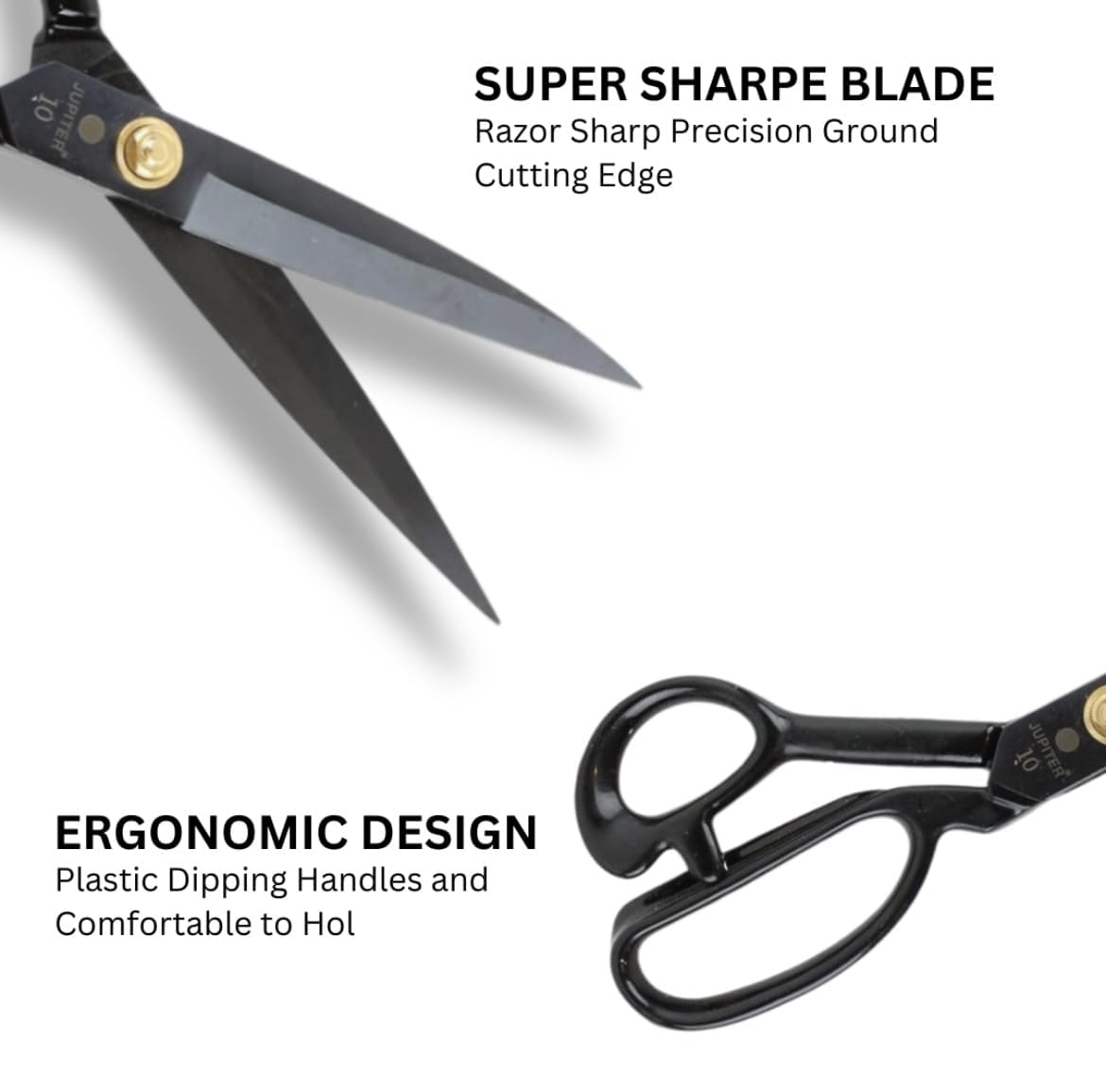 CRAFT IT Tailoring Scissor 9 Inches for cloth cutting with Sharp Precision Blades | Professional Shears for Tailoring with High Carbon Steel (1 Scissor+1 seam Ripper+1 cutter+1 Measure Tape) 3