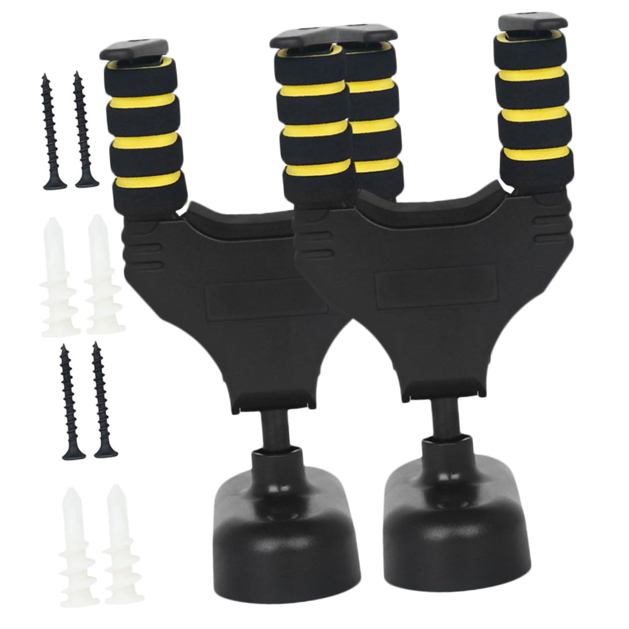 Gancio da Muro per Chitarra Nero, Supporto a Gravità 2 Set | Struttura in Metallo, Plastica e Spugna, Montaggio a Parete, Adatto per Chitarra Elettrica e Ukelele
