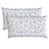 Elegant Comfort Paisley Pattern Pillowcase, 1500 Premium Hotel Quality Microfiber Breathable, Smooth Weave, Easy Care 2-Piece Set, Paisley Standard/Queen Pillowcase, Midnight Blue