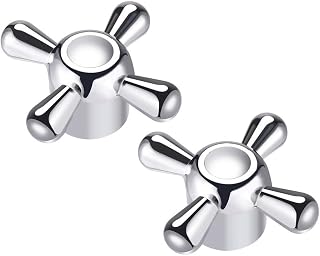 Whychstore Manijas de perilla de grifo, mango de repuesto universal de aleación para cocina, bañera, baño, reparación o reemplazo de accesorios existentes
