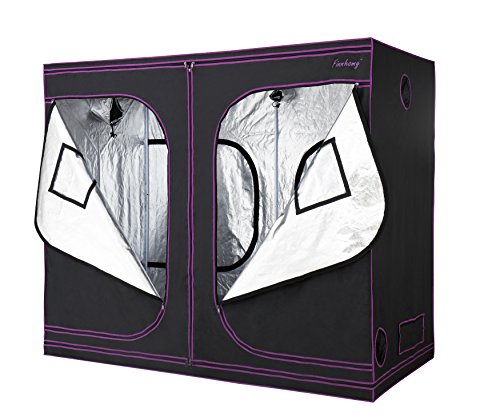 Finnhomy Grow Tent (96"x 48"x 80") 600 D Mylar Hydroponic Grow Tent