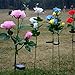 Outdoor Solar Garden Stake Lights, Homeleo Solar Powered Rose Flower Lights for Garden Back Yard Patio Christmas Decoration - Pink