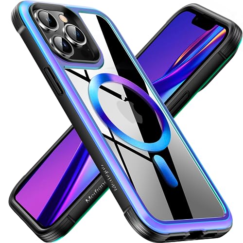 Coque iPhone 12 Pro Max antichute aimantée transparente et métallique