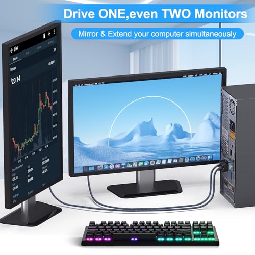 Thsucords DVI to VGA Cable 2M, Uni-Directional DVI-D to VGA Adapter Male to Male Gold-Plated Braided 1080P Full HD Cord for HDTV, PC,Laptop, Monitor, Projector - Image 3