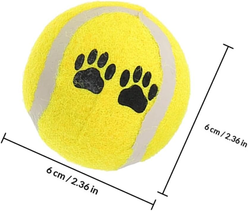 FAVOMOTO 16pcs Dog Tennis Balls Pet Training Balls Sturdy Rubber Puppy Activity for Outdoor Exercise and Fetch Play, 7cm Diameter, Suitable for Dogs of Breeds Random Color
