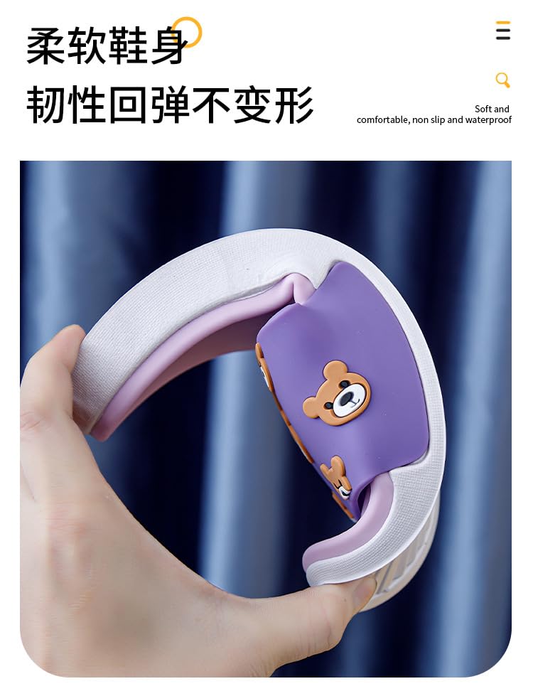Cute Bear Slippers for Women, Adorable Bear Print, Chunky Sole, Anti-Slip, Indoor-Outdoor Wear3
