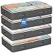 Budding Joy 90L Under Bed Storage Containers, Closet Organizers and Storage Bins, Foldable Underbed Storage Bags for Linen Sheets, Blanket, Clothing, Comforter, Sweaters, Pillows, Wrapping Paper, Grey