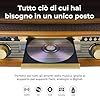 Denver MCR-50 – Giradischi Vintage con Lettore Vinili, Radio AM/FM, CD, Cassetta, USB MP3 – Giradischi Vinile con Casse Integrate – Gira Dischi per Vinili Retrò