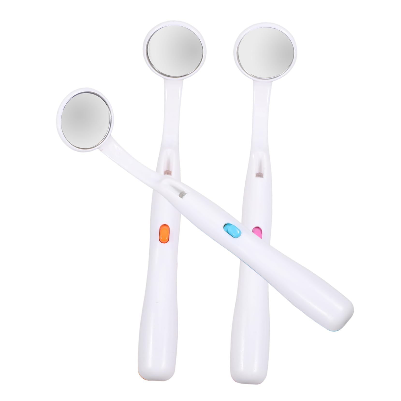 SOLUSTRE 15pezzi Specchi Per Osservazione Orale Con Led Specchi Per Esame Design Anti-appannamento Arancione Per Cliniche e Uso Domestico