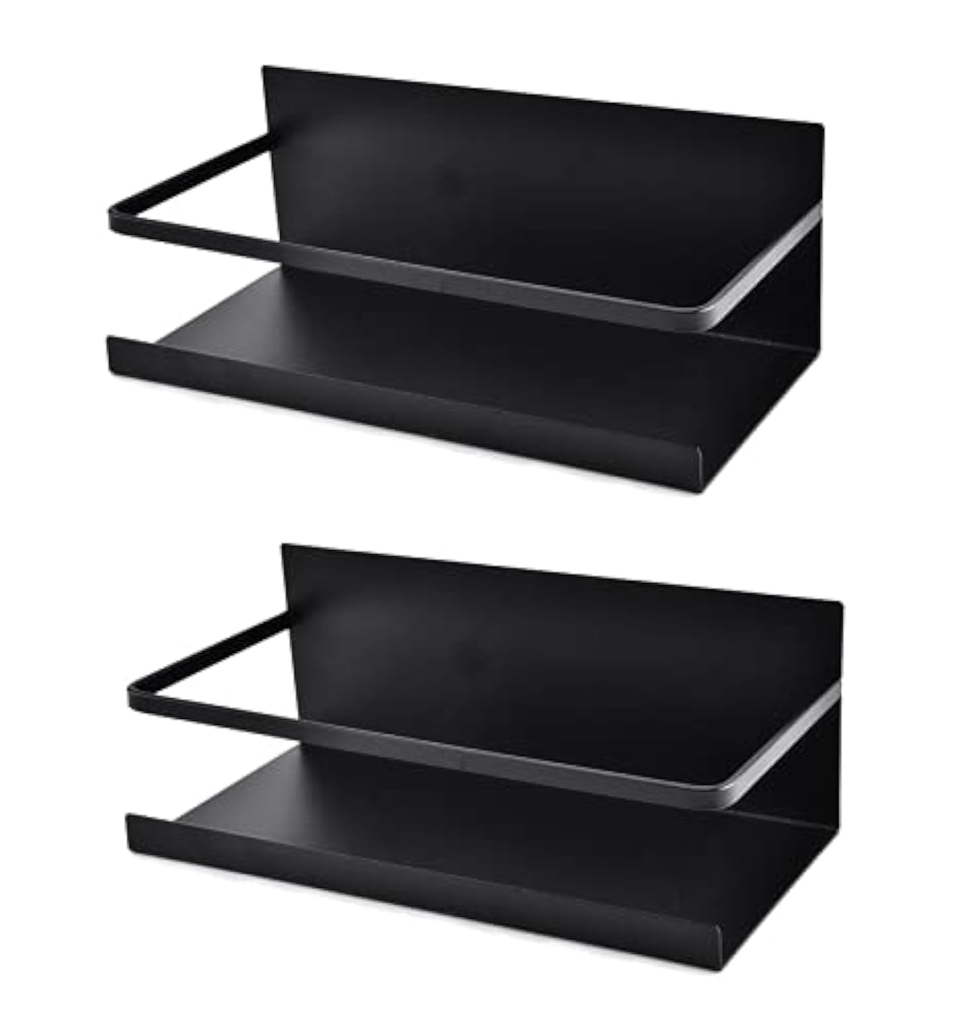 Mensole Magnetiche Set Di 2 Per Frigorifero, In Acciaio Inox, Organizer