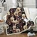 Coperta Pile Matrimoniale 220x240 Labrador Marrone, Coperta Plaid di Flanella Letto Matrimoniale, Copridivano in Microfibra Morbida, Coperta Termica per Plaid Divano Copriletto