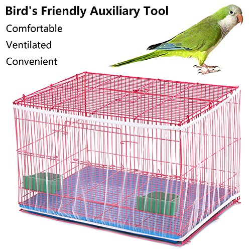 Vogelkooi Zaden, Zaadvanger, Vogelkooi Net Cover, Vogelkooi Zaadvanger, Universeel Verstelbaar Ventilatie Stofdicht… - Afbeelding 4