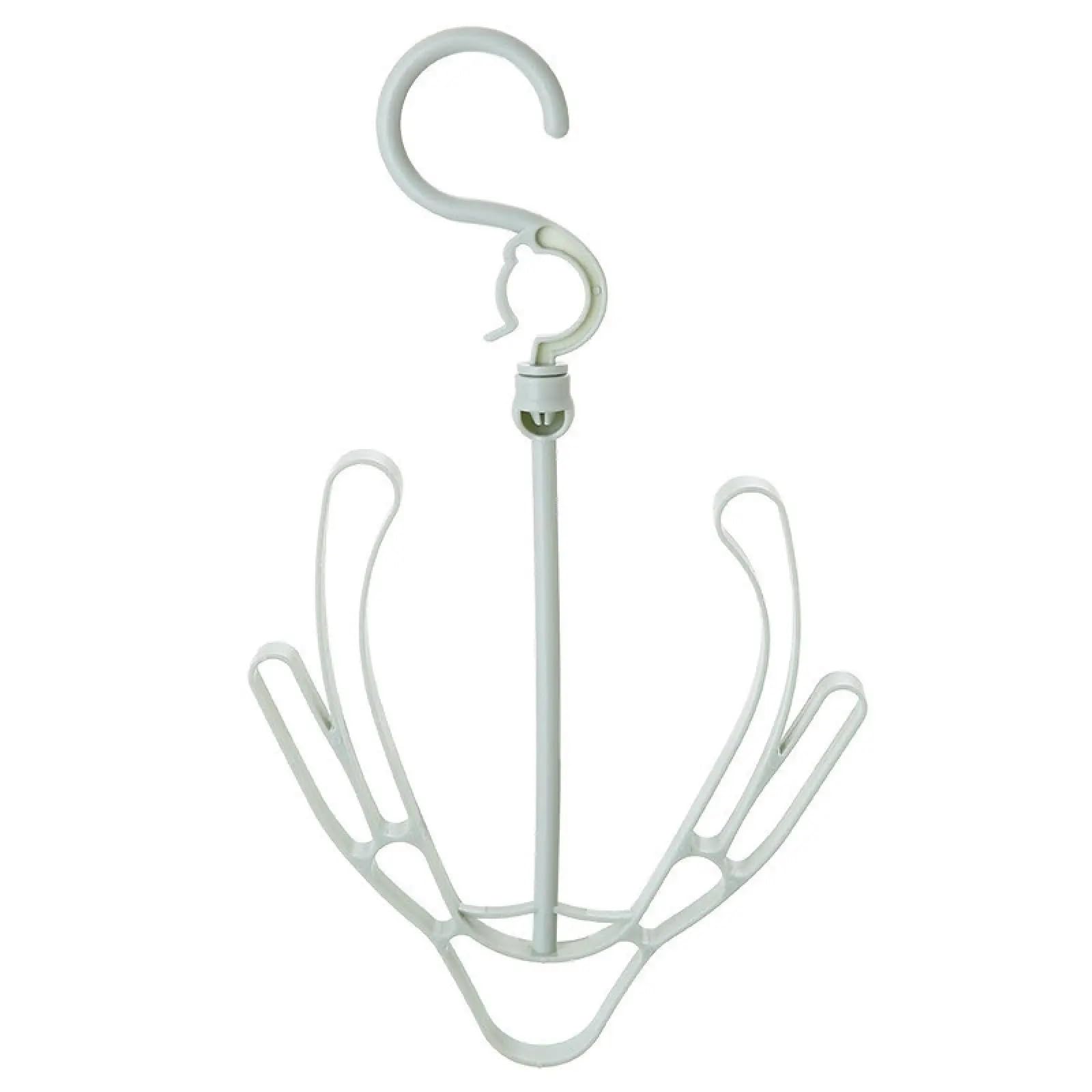 Ilumos 3-Pack Windproof Double Hook Multifunctional Plastic Hangers For Balcony Shoe Rack And Outdoor Accessories(Green)