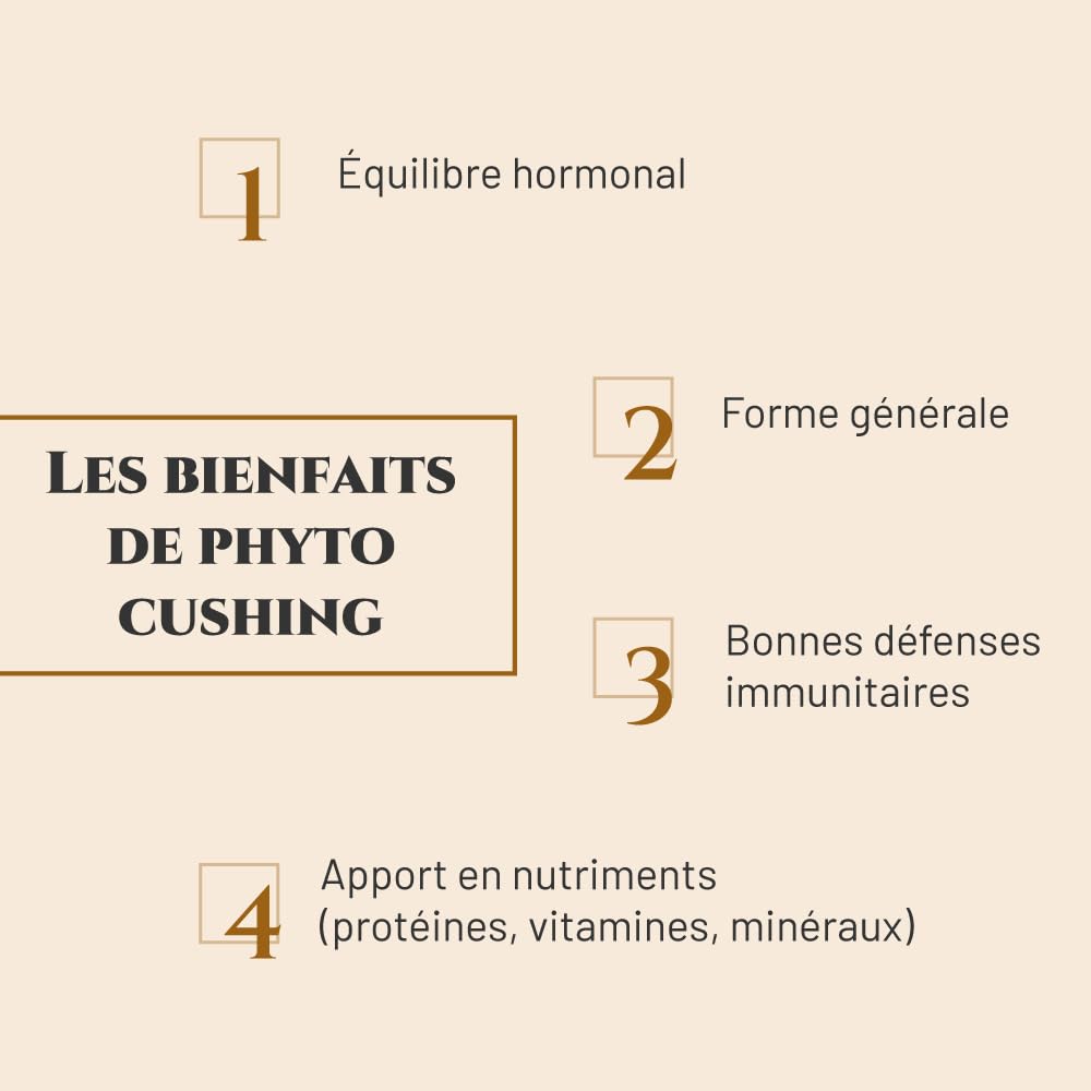 Phyto Cushing Complément nutritionnel Cheval 1 kg Gattilier Fenugrec Vitamine C Huile de Foie de morue Équilibre Hormonal Immunité Forme Marque Française