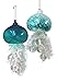 Kurt Adler 5.5" Glass Jellyfish Ornament 2/asstd.