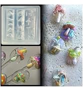 3D Mushroom Nail Mold Silicone Nail Tools Mushrooms Nail Charms Resin Molds Nail Art for Accessor...