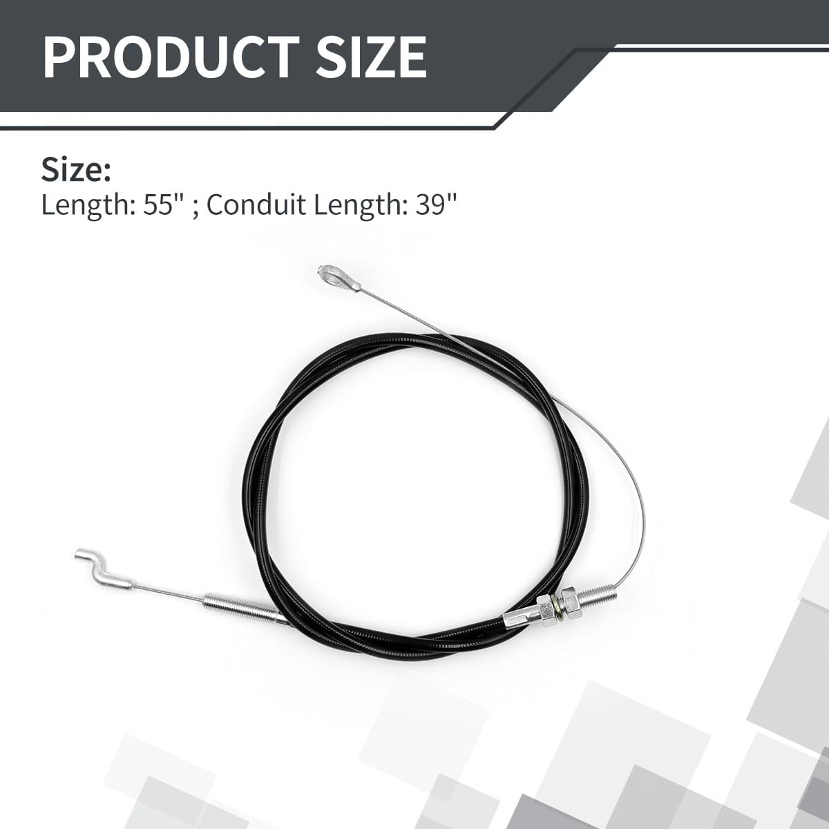 946-0535 746-0535 Clutch Drive Cable Compatible with MTD Cub Cadet 404 405 Series Tiller Lawn Mower, 55 Inch (1 Pack)