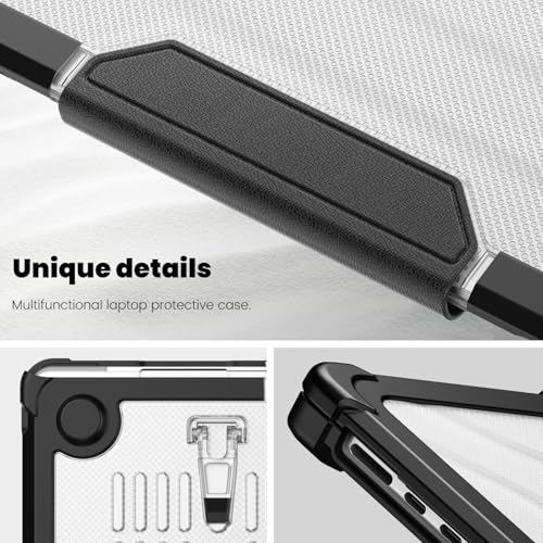 Coque MacBook Pro 13 A1989 robuste noire protégeant l'ordinateur contre les chutes et impacts - 7