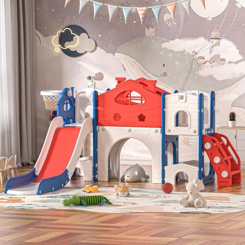 JAXPETY 8 in 1 Toddler Slide Set