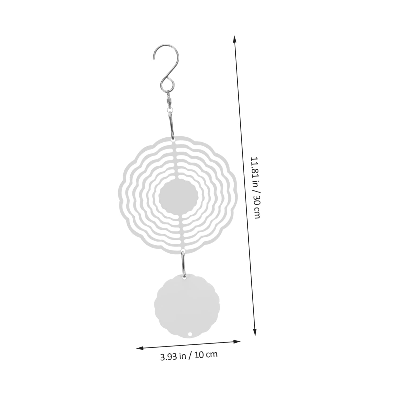 Toyvian 5 Stück Aluminium Rotierender Windspiel Windspiel Aus Aluminium Deko Windspinner Sublimationsspinner Outdoor-Windspiel Windspiele Im Freien Windspiel-Dekoration Weiß