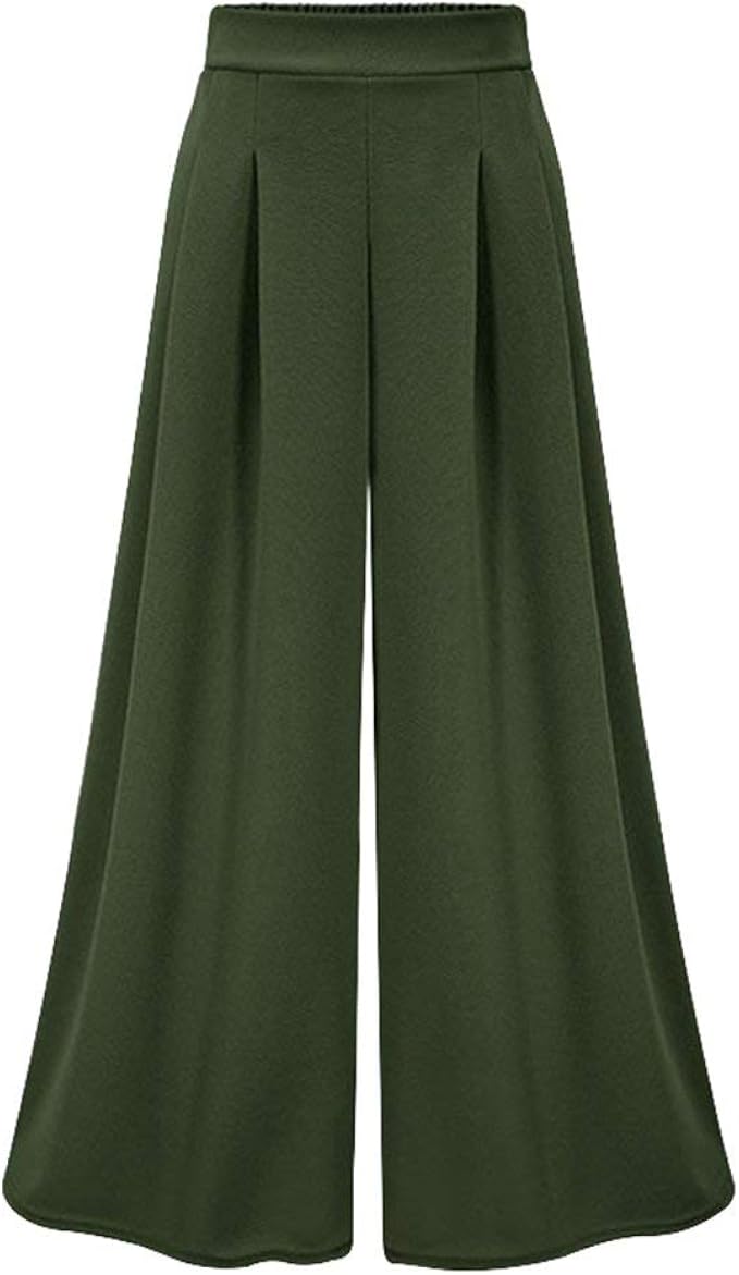 Anaisy Women's Summer Pants Wide Wide Leg Pants Pants Leg Loose Solid Color Wide Festival Leg