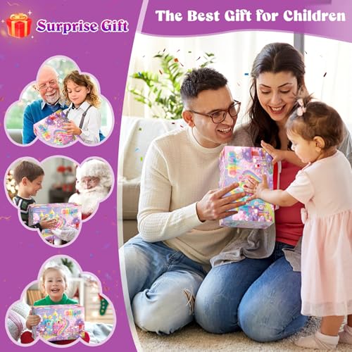 AMCHLEL 6 Stück Fluffy Slime Set, Fluffy Butter Slime Set, Farbverlauf Lila Crystal Slime DIY Kit, Schleim für Party Favor, Geburtstags Mädchen und Jungen Geeignet Sind