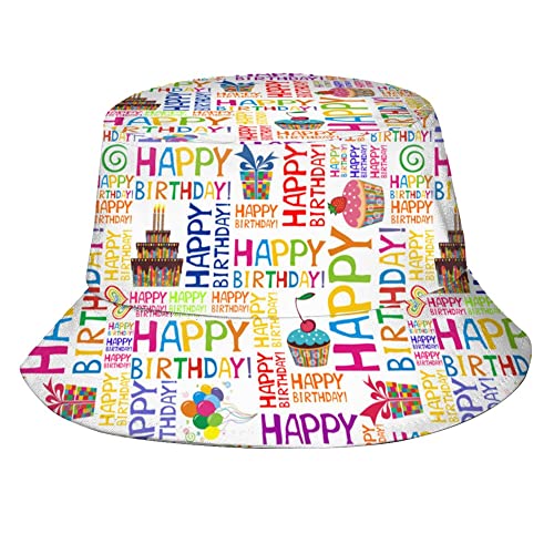 It's My Birthday Bucket Hats For Women Men Funny Happy Birthday Print Wide Brim Hat Sun Protection Fisherman Caps Packable Travel Beach Sun Hat Birthday Gifts #TOP17