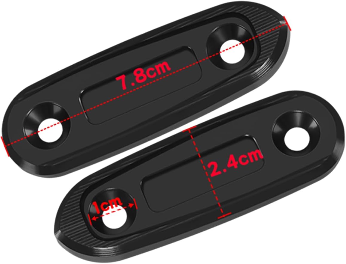 MFGZD Motorcyle Mirror Block Off Base Plate,2 PCS CNC Aluminum Fit for R3 R15 Mirror Block Off Plates Compatible with Yamaha YZF-R3 2019-2025 / R15 V3 2018-2025 (Black, R3)