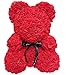 Produktbild Wide.ling Rose Bär Puppe Plüsch Puppe Teddy Bär aus PE Schaum Dekoration Geschenk für Valentinstag Hochzeit 40cm (rot, 25cm)