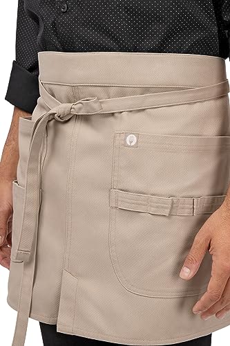 Tablier demi-bistro kaki Logan pour protéger sa tenue avec style - 6