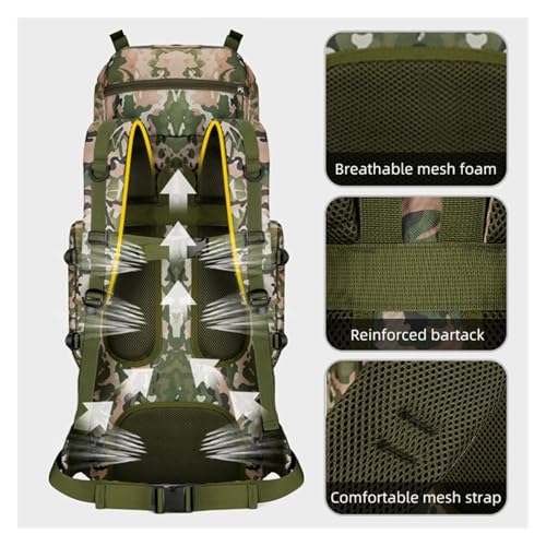 Sac à dos de randonnée 90L grand volume avec sangles tactiques de compression