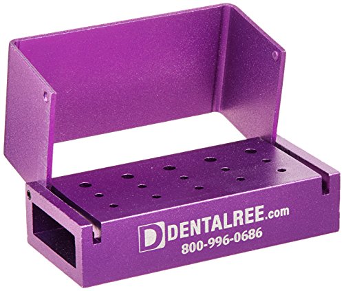 Qualité Bur Block Bk-200-P 15 Holes Bur Blocks Friction Grip Shank, Aluminum, Purple #TOP10