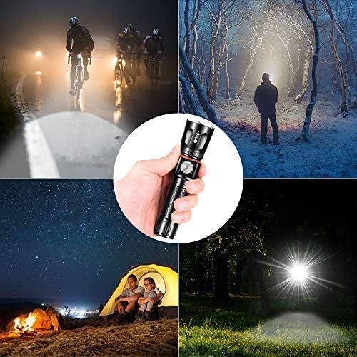 Miniatura 7 de Linterna táctica recargable, linternas LED de alto lúmenes, base magnética de mano, súper brillante, zoomable, resistente al agua, 4 modos, potente
