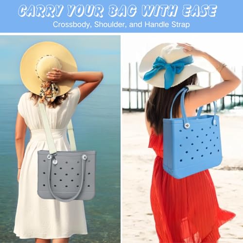Image of Strap Wrap Compatible with Bogg Bag Accessories, Adjustable Crossbody Shoulder Straps Replacement Handle Wrap Protector for Rubber Beach Tote Bag