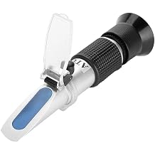 Salt Refractometer Automatic Temperature Compensation Salt Water Tester Hydrometer 0-100ppt & 1.000-1.070 Specific Gravity ATC Refractometer Saltwater Tank Marine Industry