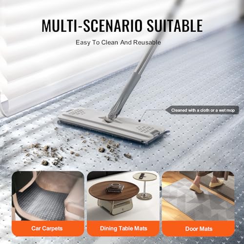 VEVOR Protector de Alfombra para Mascotas, PVC a Prueba de Arañazos, Alfombrilla Protectora Antideslizante para Arañazos de Gato, Tapón de Plástico Fácil de Cortar, 7620 x 610 x 5,46 mm, 47,9 m² - imagen 6