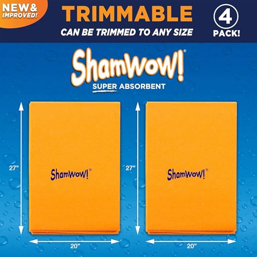 ShamWow 4pk (20″x27″) Shammy Super Absorbent Multi-Purpose H...