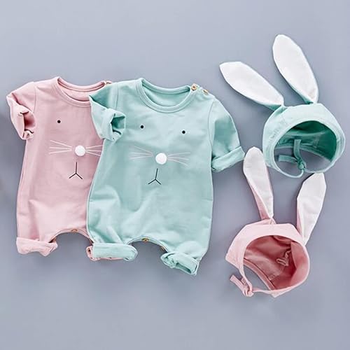 Miniatura 8 de Fairy Baby Easter Outfits Baby Bunny Romper Rabbit Onesies Bodysuit Jumpsuit with Hat Cap Infant Newborn Boy Girls 0-18M